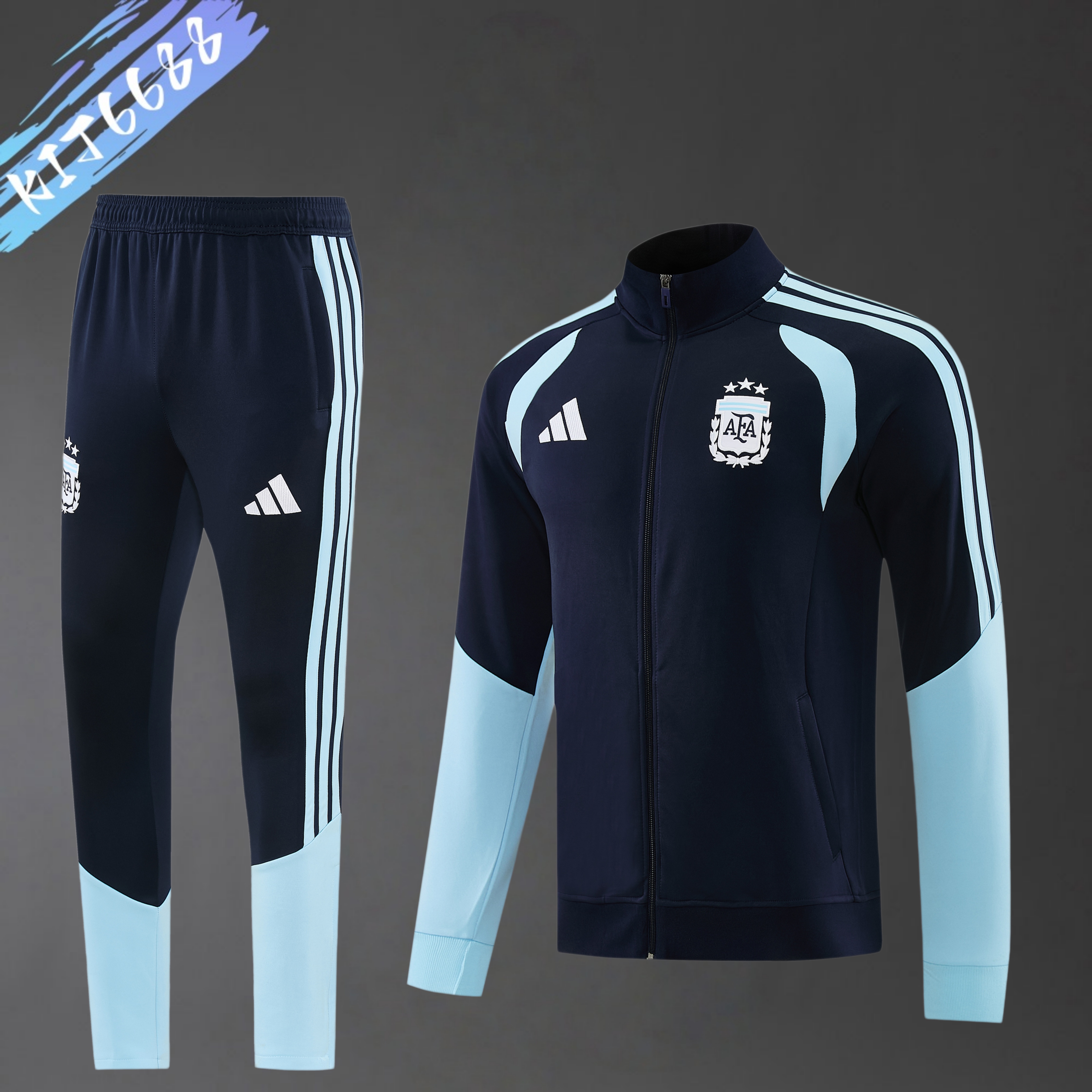 2026/2027 Argentina Full Zipper Training Suit (Adult Set)