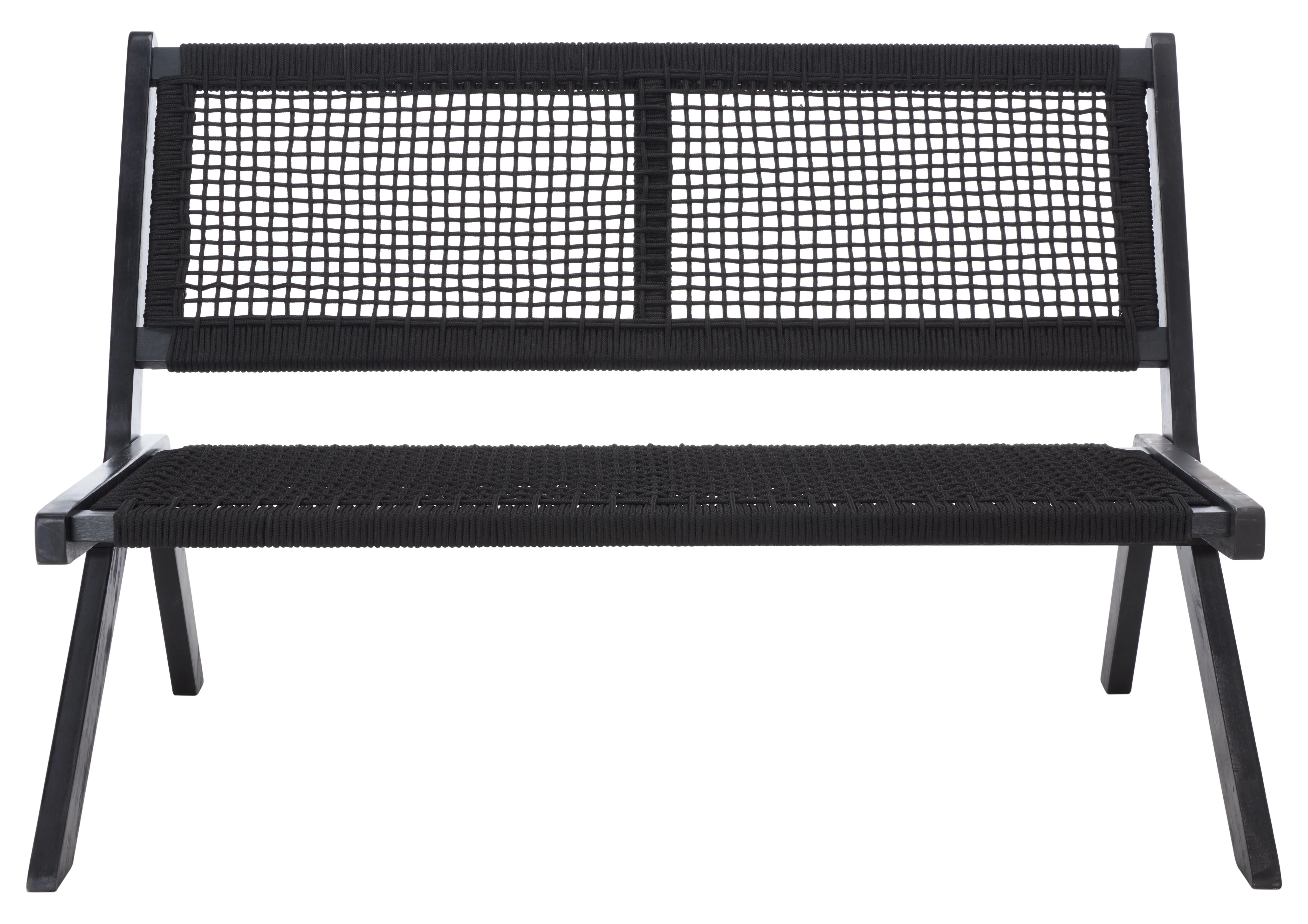 SAFAVIEH Kobina Outdoor Patio, Bench, Black