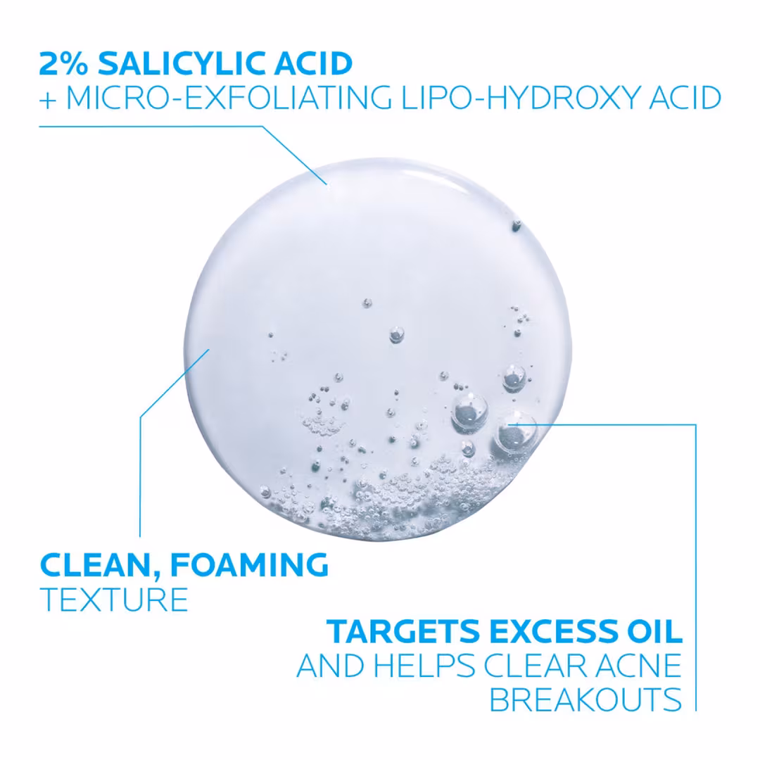 La Roche-Posay  Effaclar Medicated Gel Cleanser for Acne Prone Skin