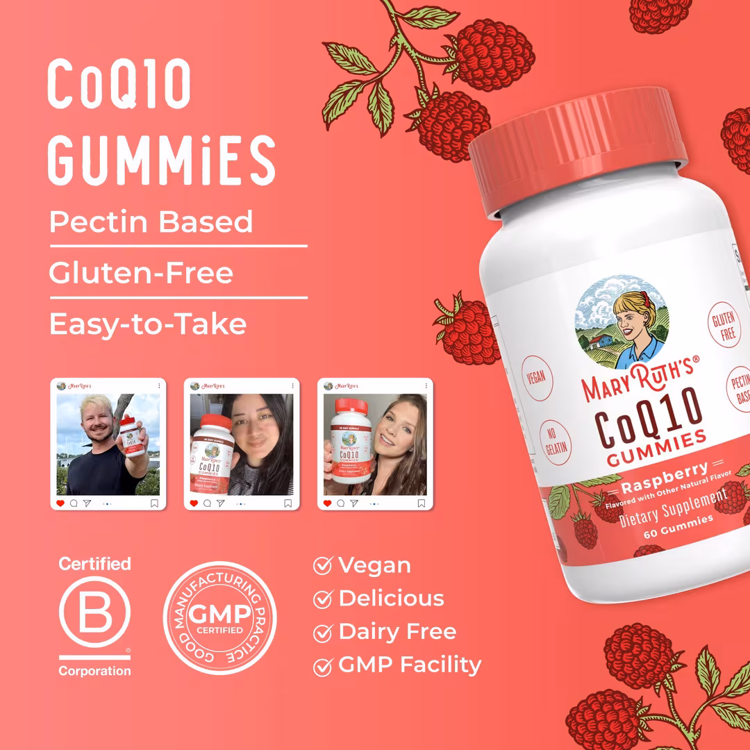 MaryRuth's  CoQ10 Gummies Raspberry