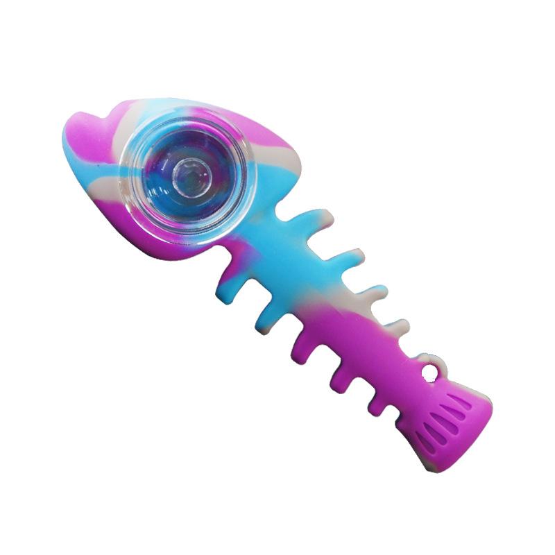 Fish Bone Silicone Weed Pipe