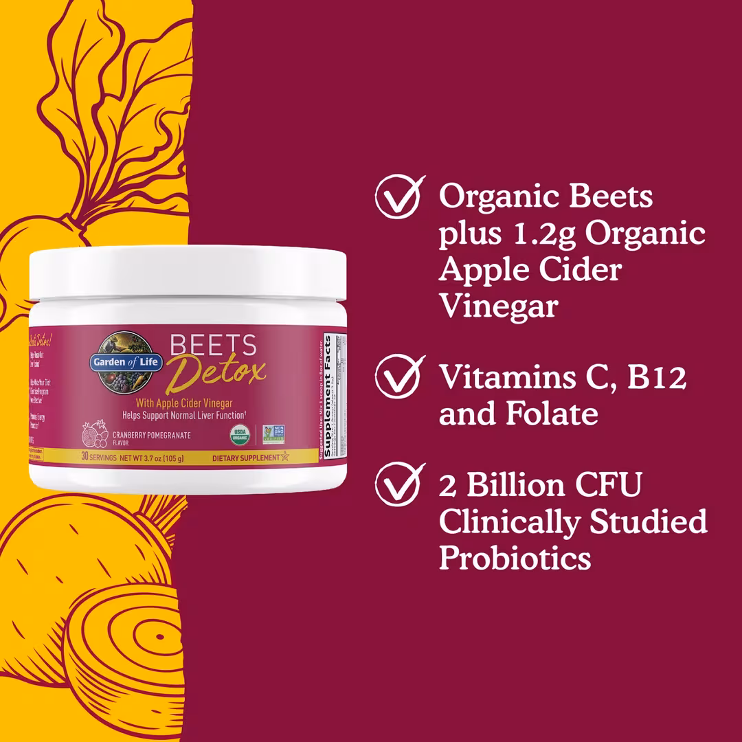 Garden of Life  Organic Beets Detox Cranberry Pomegranate Powder