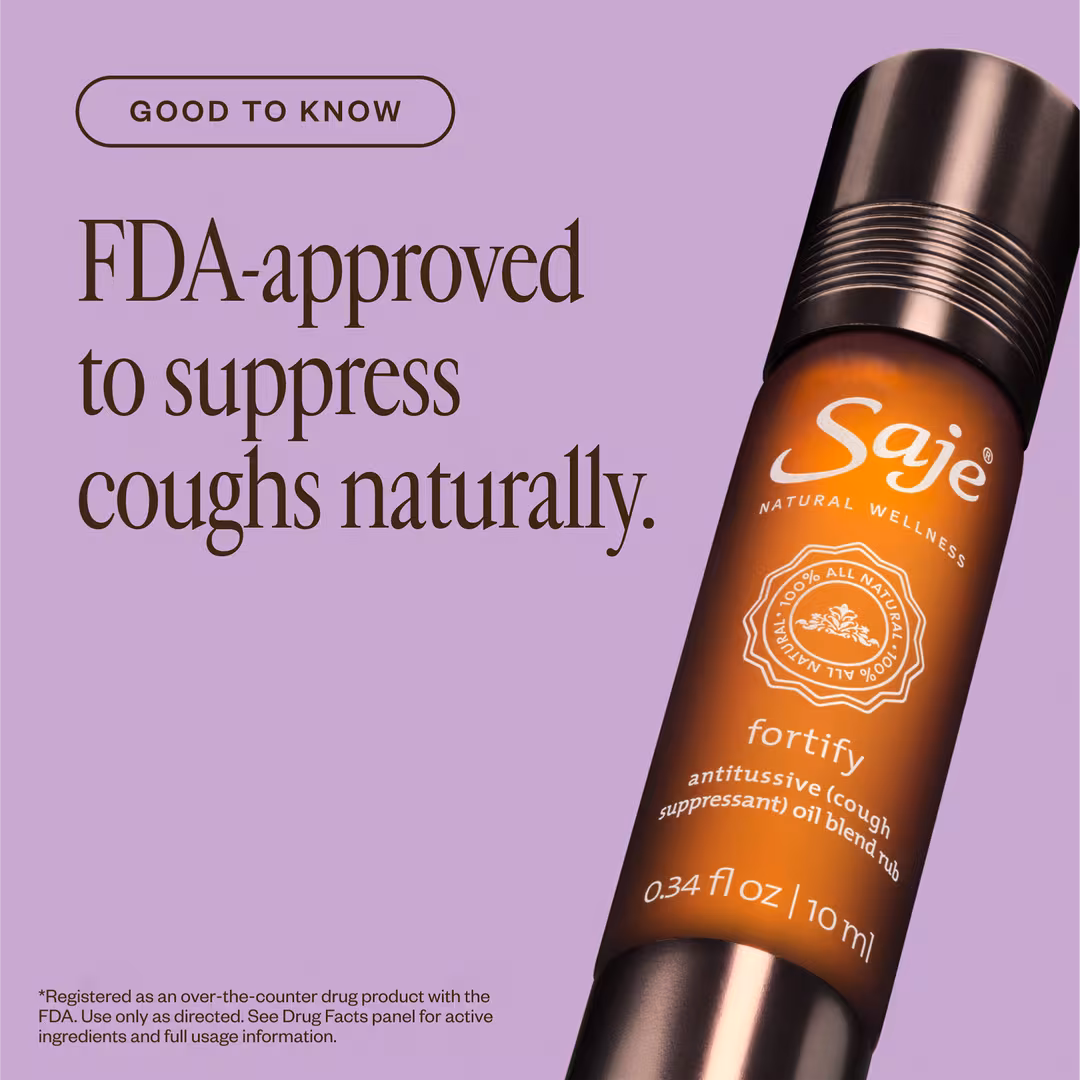 Saje Natural Wellness  Fortify Antitussive (Cough Suppressant) Oil Blend Rub
