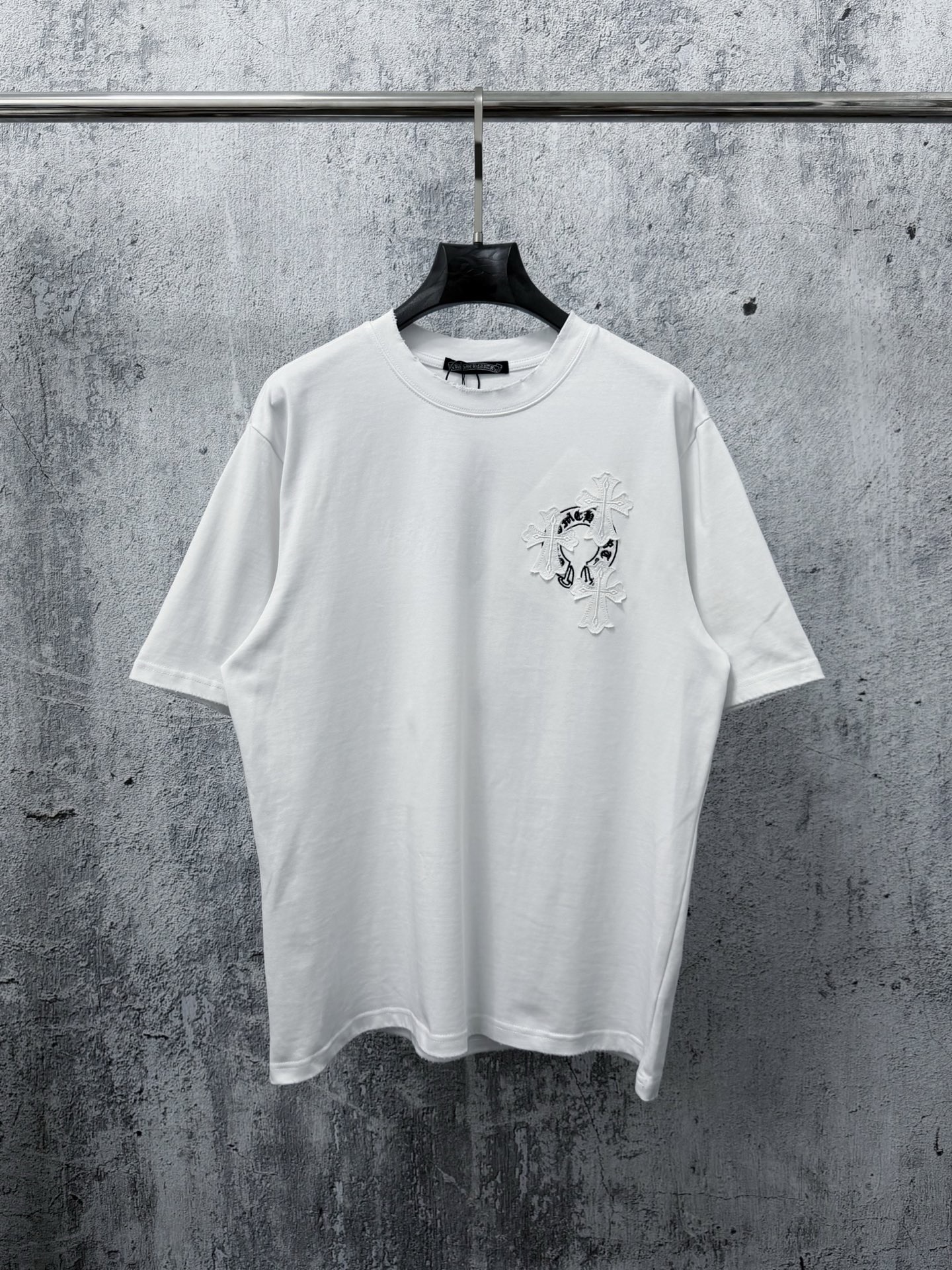 Chrome Hearts Patchwork Cross Embroidery T-Shirt