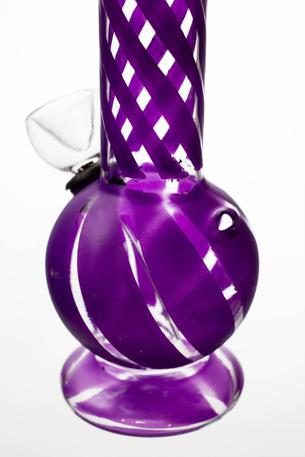 6 Hollow Base Glass Water Bong