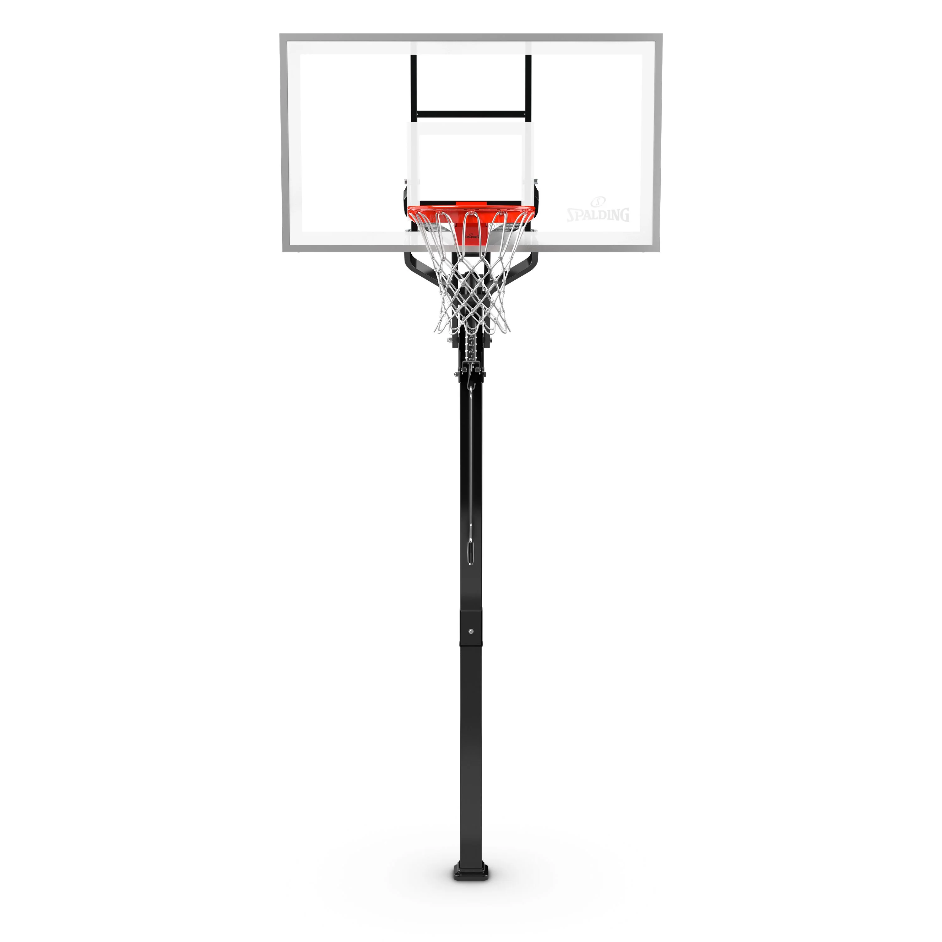 Spalding 60 In. Tempered Glass U-Turn? In Ground Basketball Systems Hoop