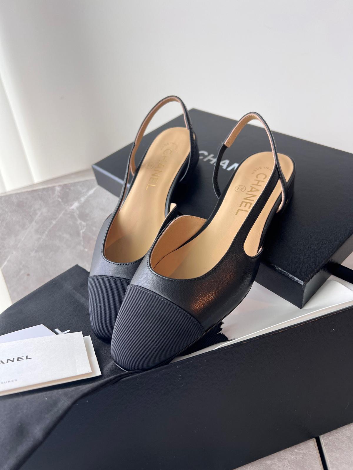 Chanel Classic color-block Slingback backstrap sandals