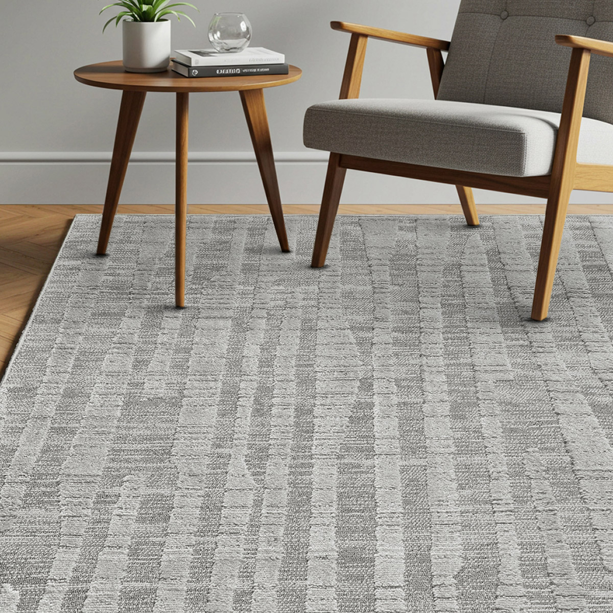 Illume Area Rug Collection, Abusir Gray