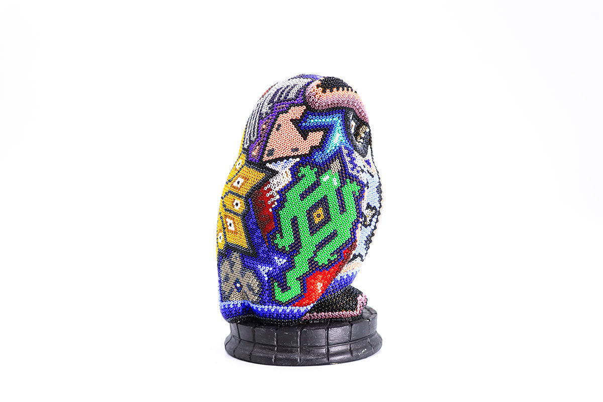 Búho Chico - Obra de Arte Huichol