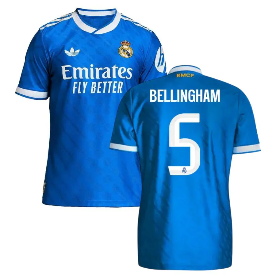 Bellingham 5 Real Madrid Third Blue Jersey Men 2025 2026