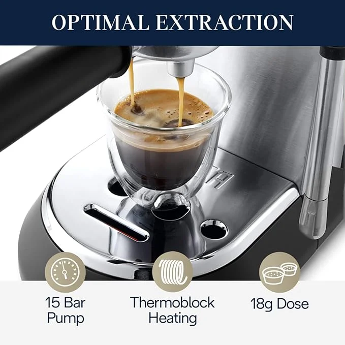 De'Longhi Dedica Arte 15-Bar, 2-Cup Metal Espresso Machine