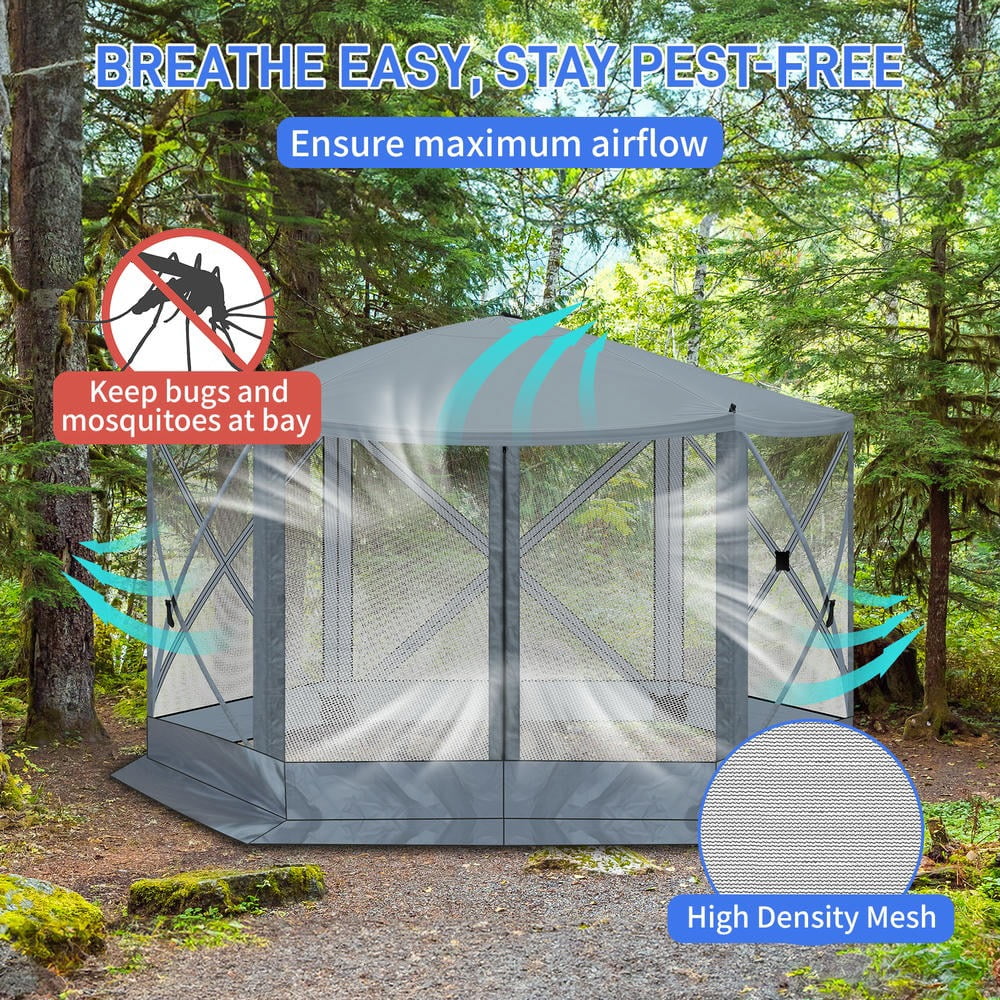 Barara King Outdoor Canopy Tent, Patio Portable Canopy,12' x 12' Outdoor Pop-Up Camping Canopy