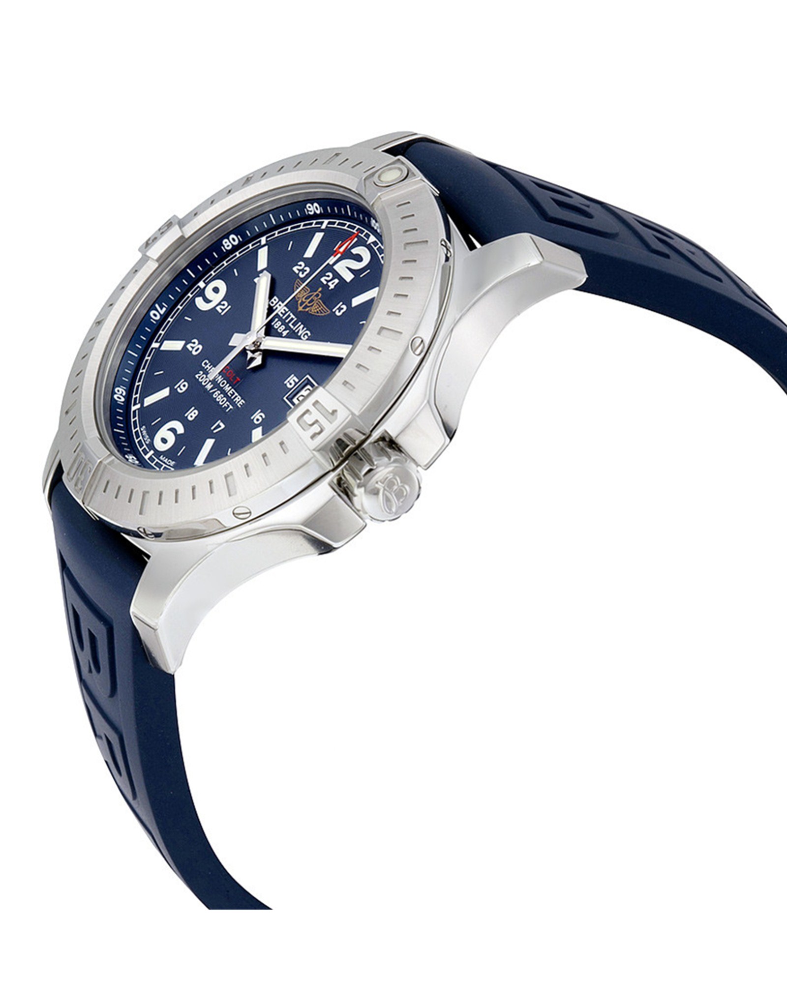 Replica Breitling Colt Blue Dial Blue Rubber Men's Watch A7438811 C907BLPT3