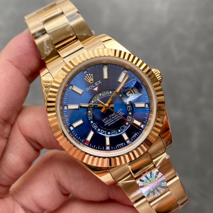 Rolex Watch SKY-DWELLER 42 YELLOW GOLD BLUE DIAL