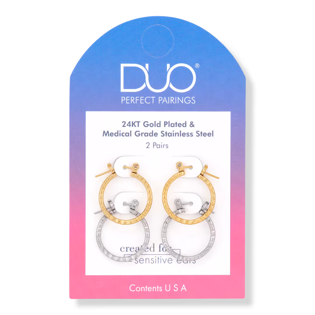 DUO Perfect Pairings  Stainless Steel and 24KT Gold Plate 5/8
