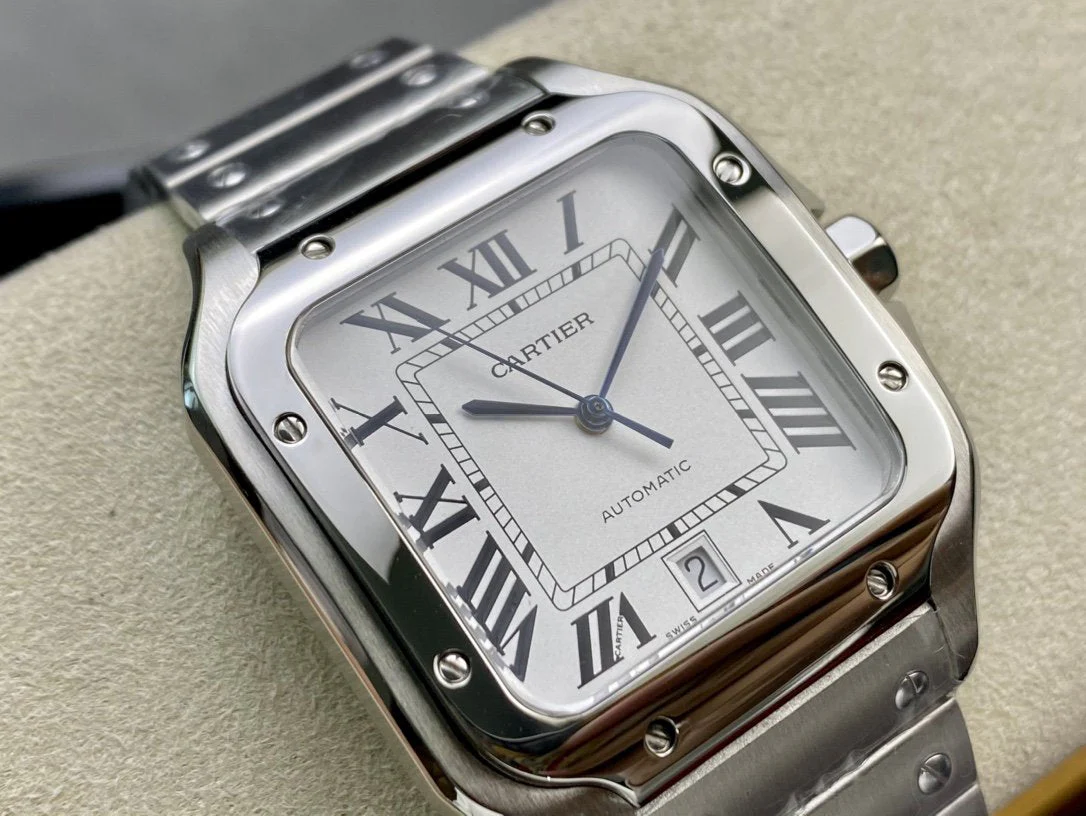 Cartier Watch SANTOS DE CARTIE LARGE STEEL CASE WHITE DIAL