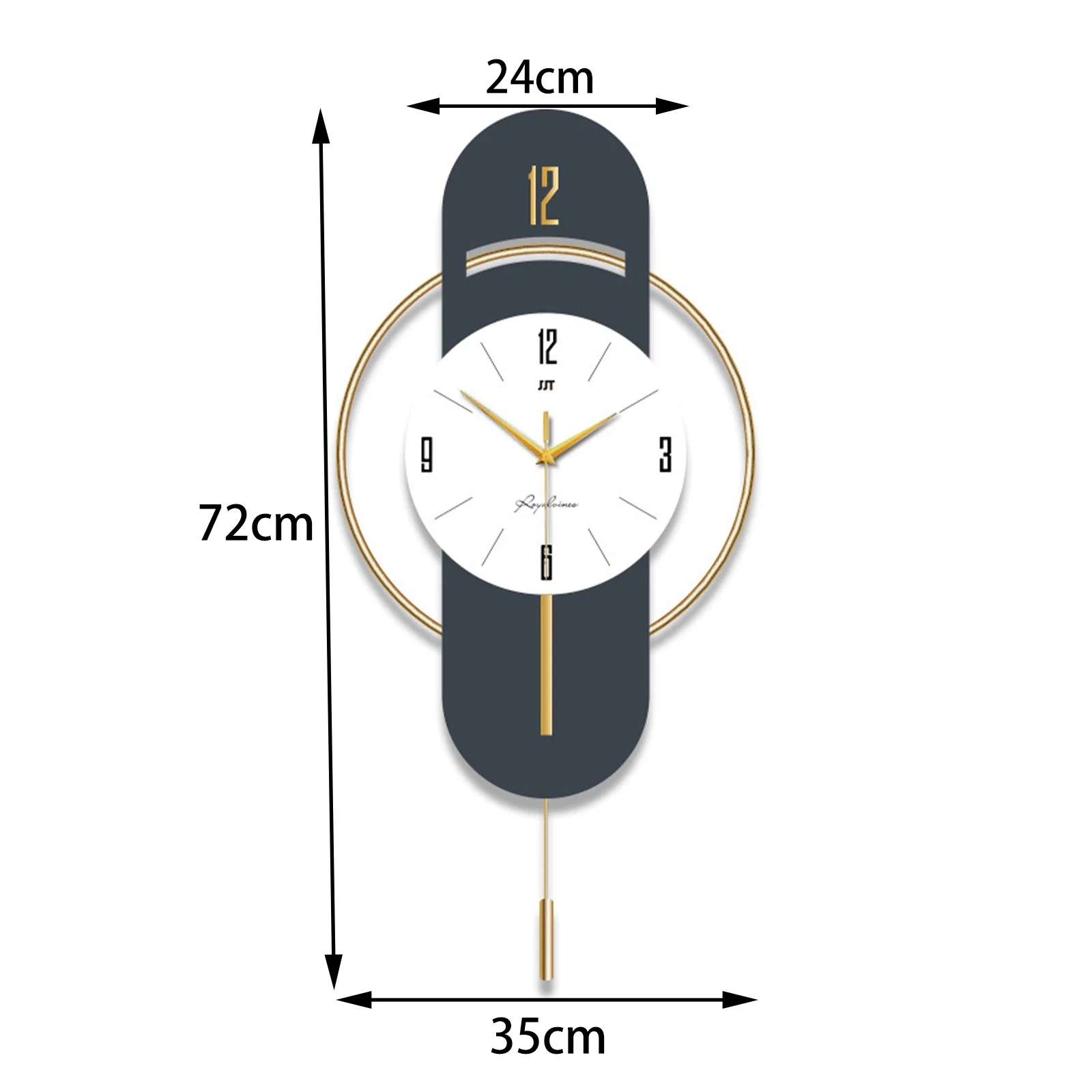 Wall Clock, Wall Clocks for Living Room, Modern Decorative Pendulum Wall Clock, Without Tick Noises, Modern Minimalist Pendulum Clock for Bedroom Office Kitchen