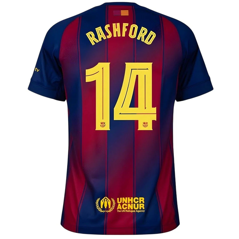 Barca Rashford 14 Home Jersey Men 2025 2026