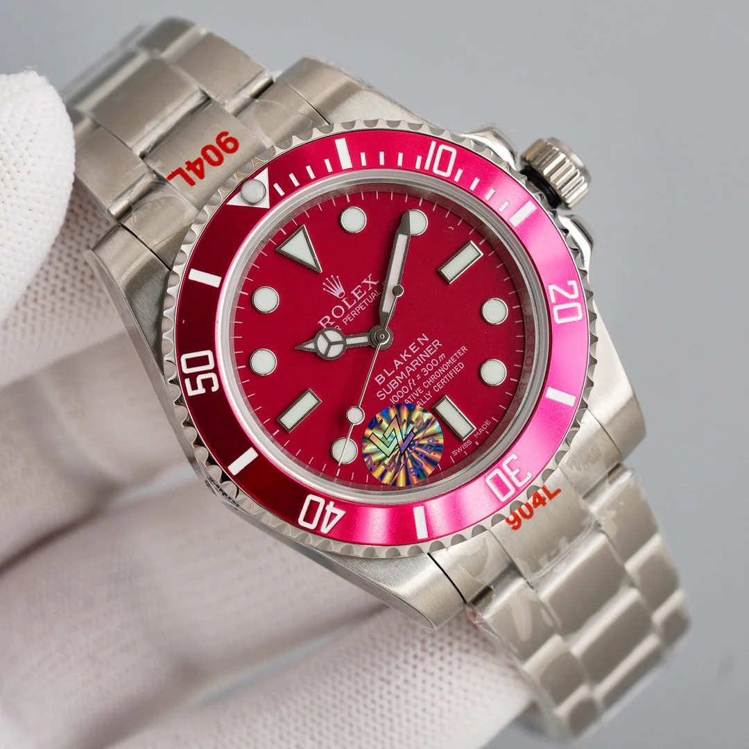 Rolex Watch SUBMARINER 40 CUSTOM DARK PINK BEZEL Watch