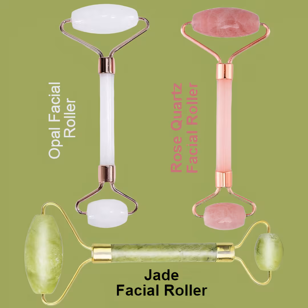 Lovery  Facial Roller Set Rose Quartz, Jade, & Opal Facial Tools