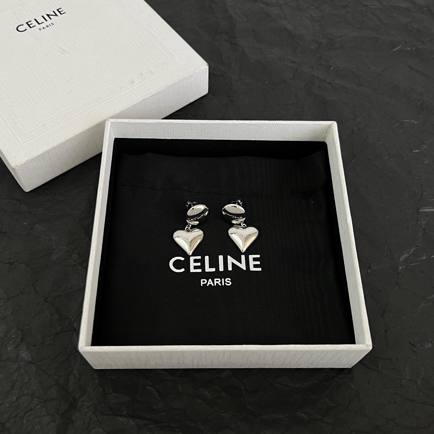 Celine Mini Heart Earrings