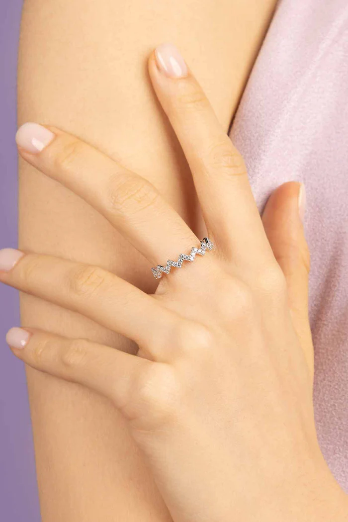 Anello Up And Down - Argento