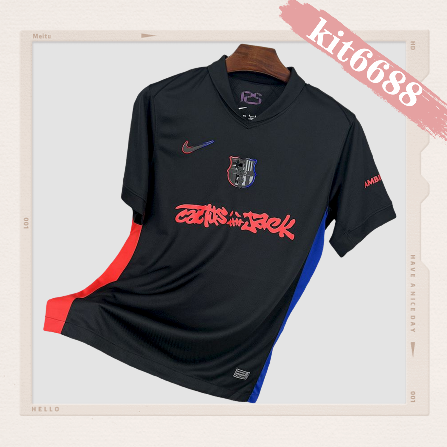 2024/2025 Barcelona Travis Scott Away Football Jersey (Fan)