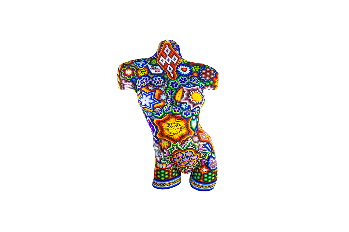 Torso Mujer - Obra de Arte Huichol