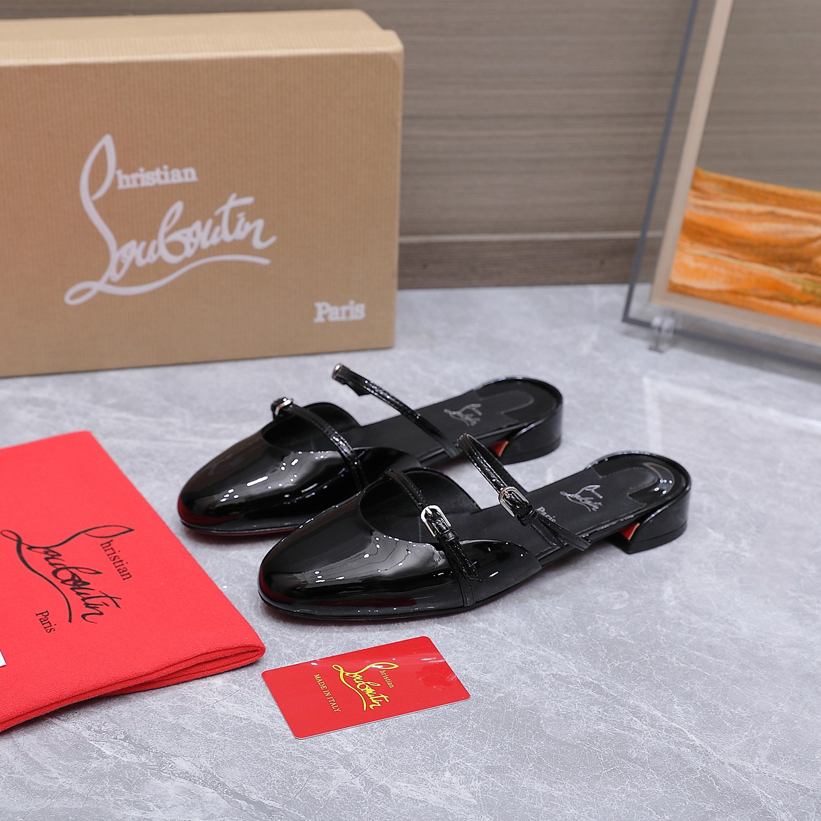 Christian Louboutin CL26WF Patent Mules