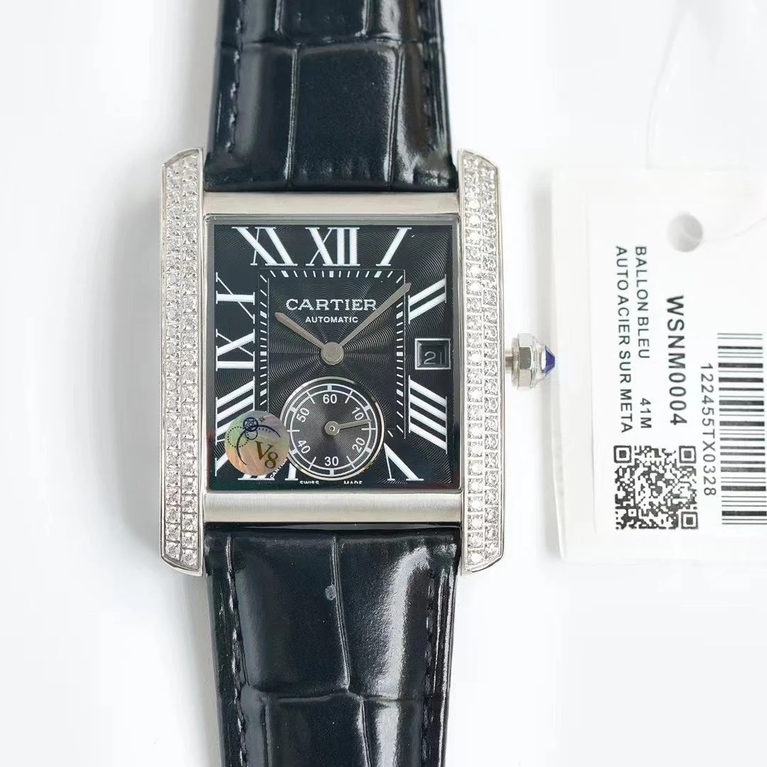Cartier Watch TANK MC LADIES SECOND TIME DIAMOND BEZEL