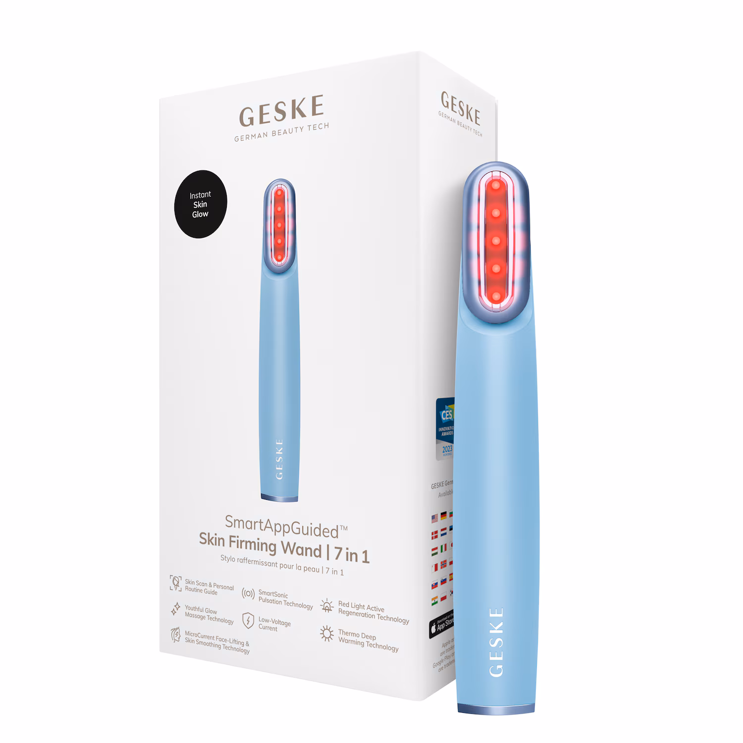 GESKE Skin Firming Wand | 7 in 1 | Anti-Aging | Mikrostrom Facelift