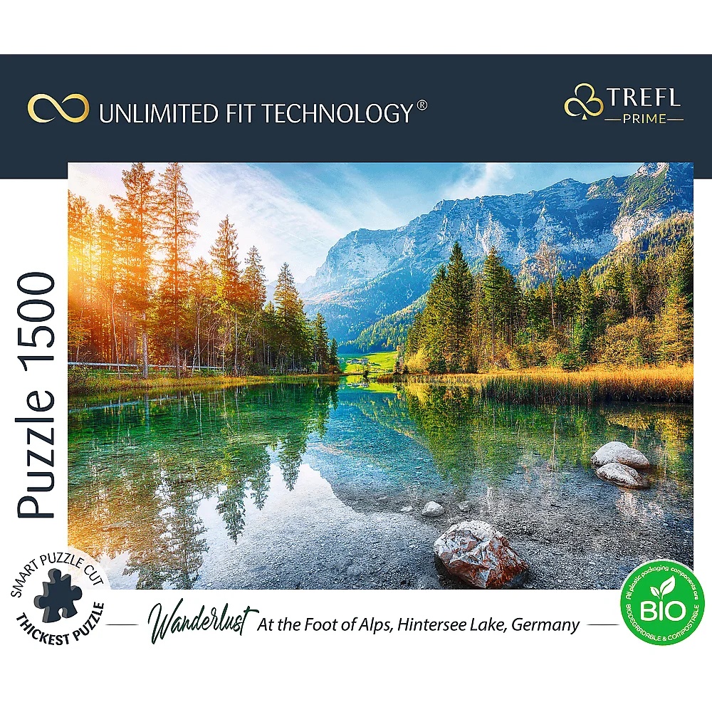 Puzzle Prime 1500 El. Wanderlust: At The Foot Of Alps, Hintersee Lake, Germany