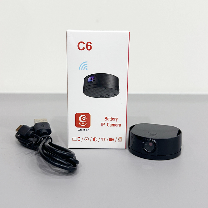 C6 Wireless Indoor Security Camera | Plug & Charge No Wiring, AP Hotspot Works Without Router, Remote Phone Monitoring for Home Pet Baby