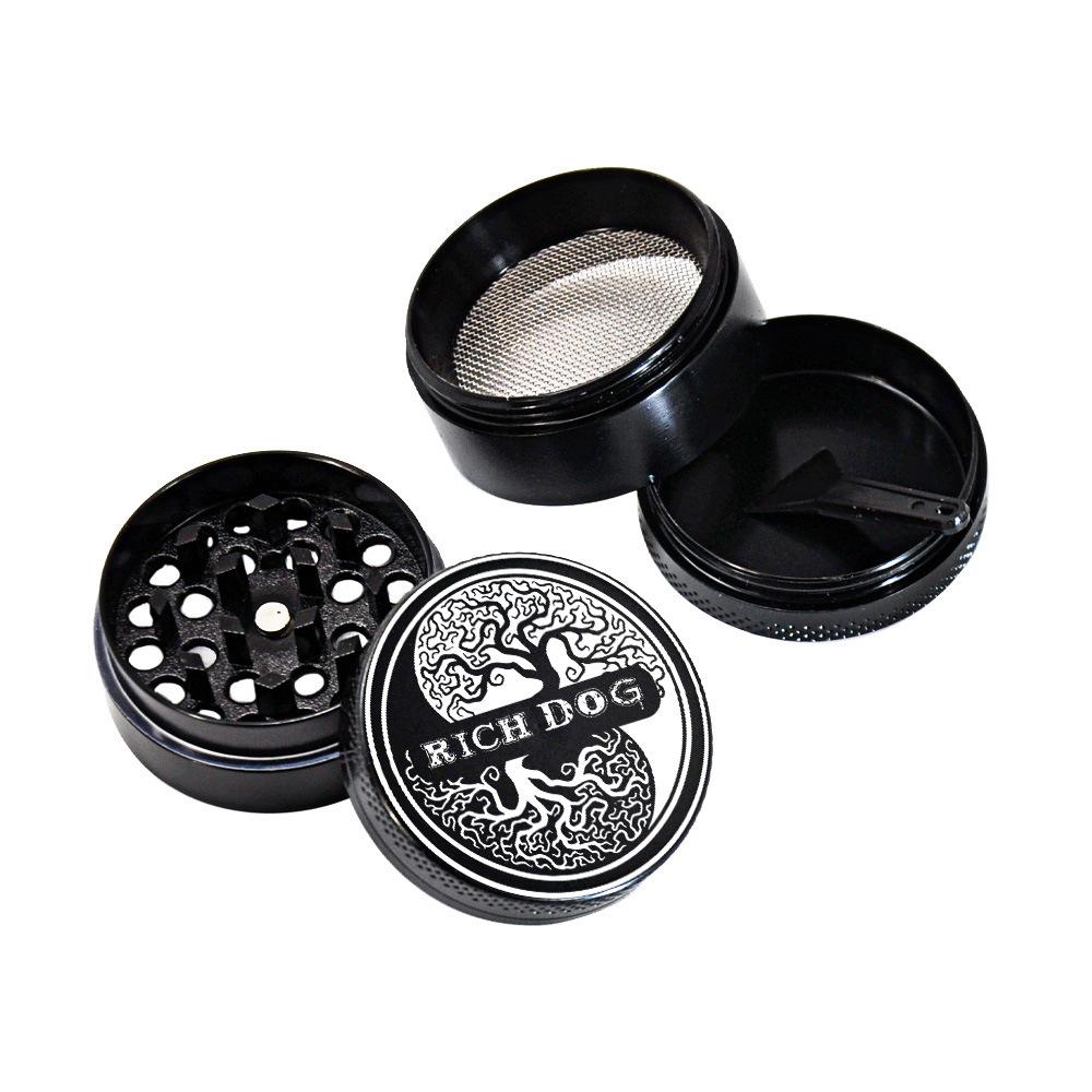 Zinc Alloy Black 4 Layer Weed Grinder