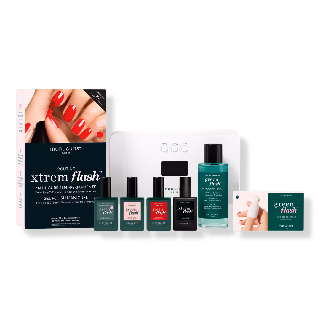 Manucurist  Xtrem Flash Gel Nail Polish Kit with LED Lamp and Gel Top Coat