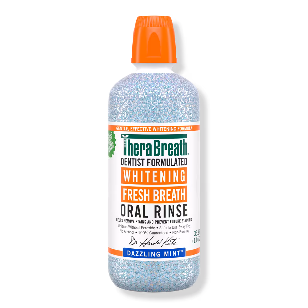 TheraBreath  Whitening Fresh Breath Oral Rinse Dazzling Mint