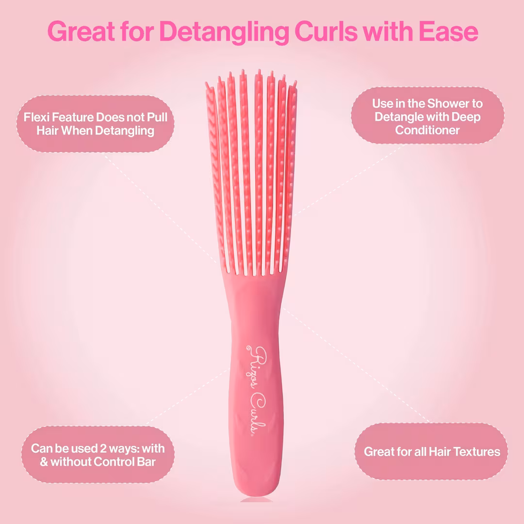 Rizos Curls  Pink Detangling Flexi Brush