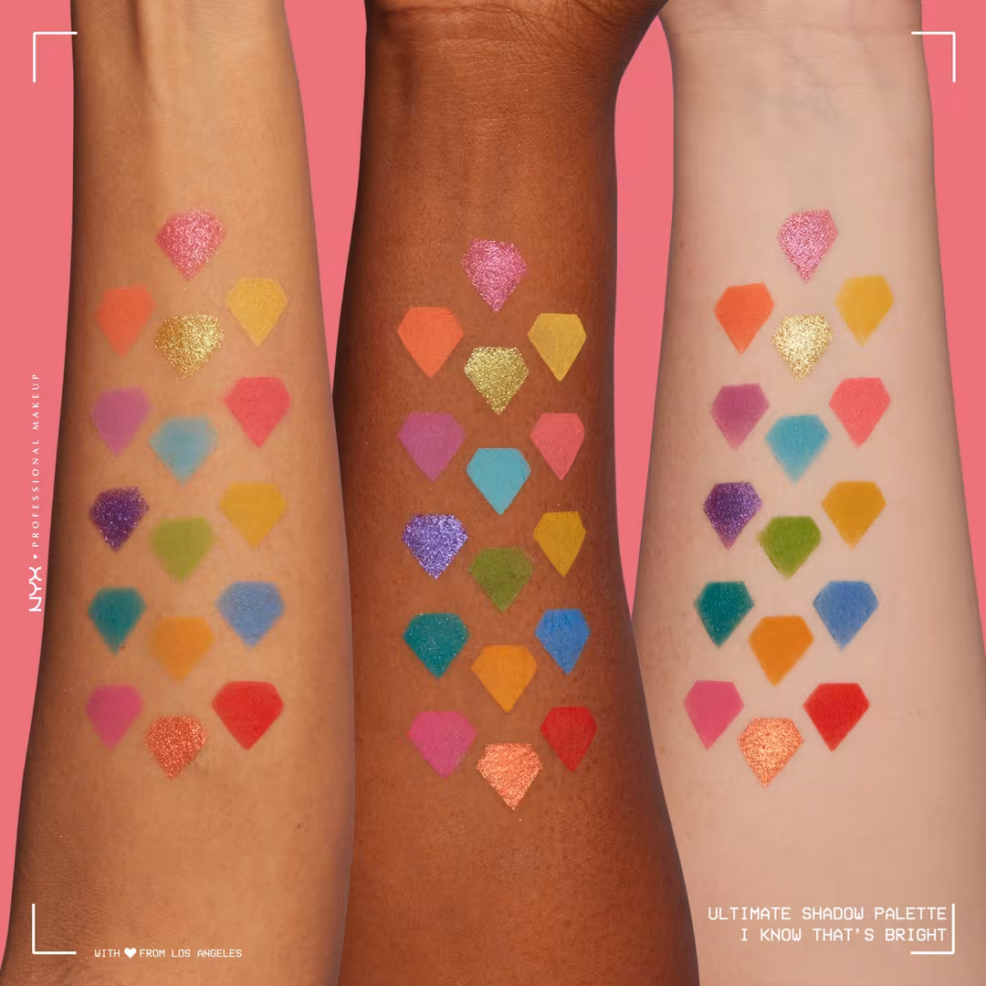 NYX Professional Makeup  Ultimate Color Shadow Palette I Know That's Bright