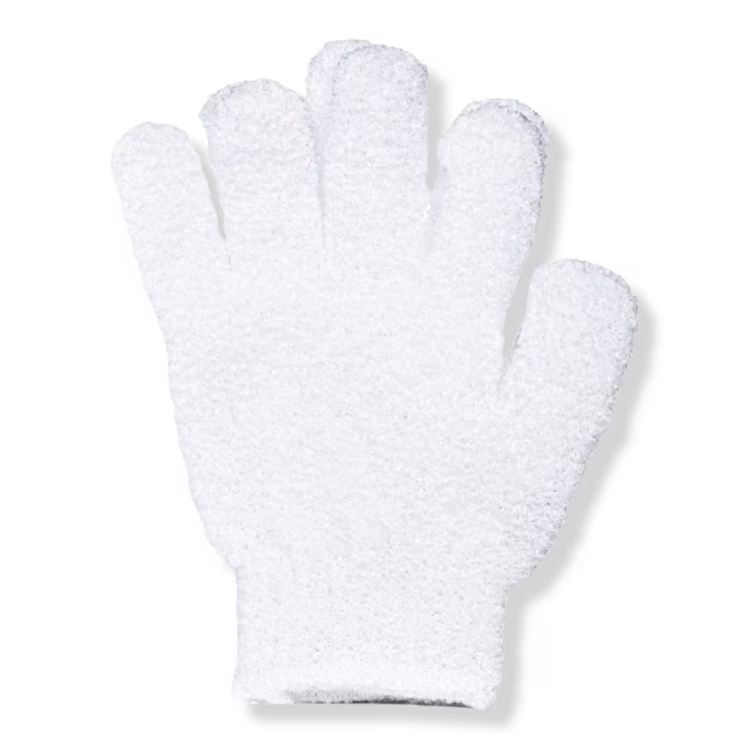 Rose and Caramel  White Exfoliating Gloves