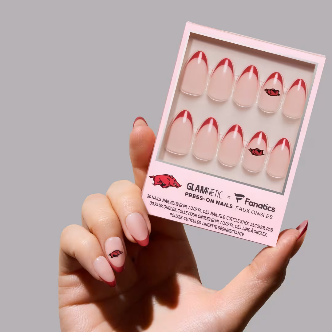 Glamnetic x Fanatics Nail  Arkansas Razorbacks Press-On Nails