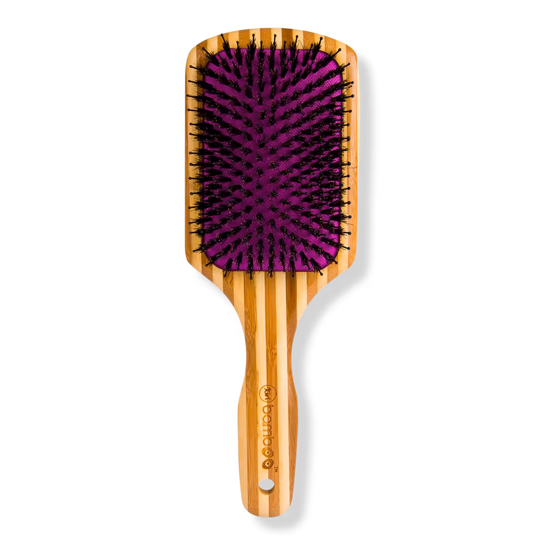 Tiri Pro  Bamboo Detangling Paddle Brush with Boar Bristles