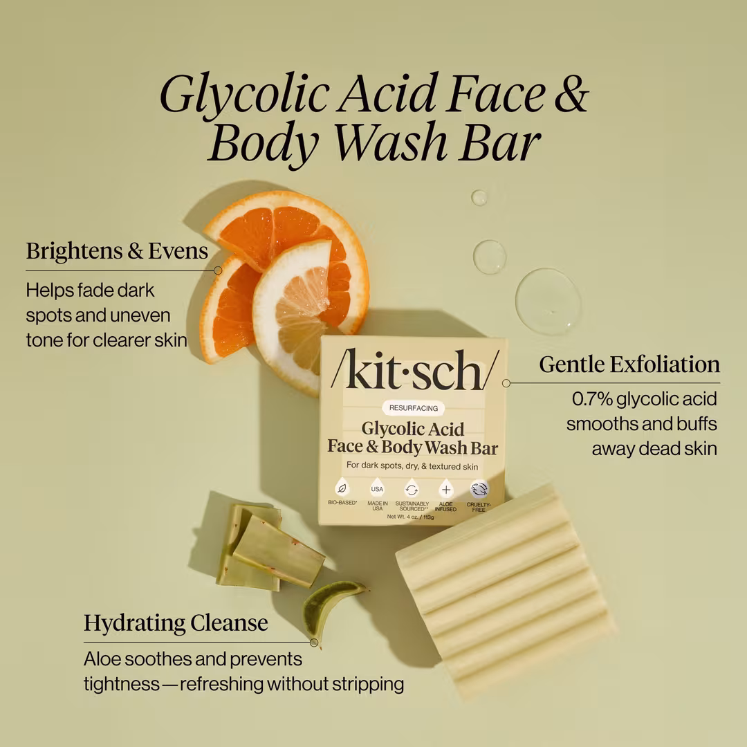 Kitsch  Resurfacing Glycolic Acid Face & Body Wash Bar
