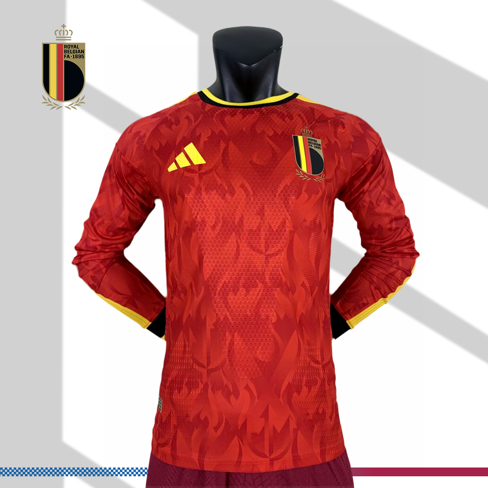 2026 Belgian Home Long Sleeve Football Shirt (Player Edition)