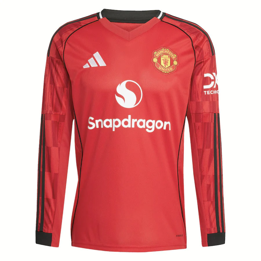 Manchester United Long Sleeve Home Jersey Men 2025 2026 Red