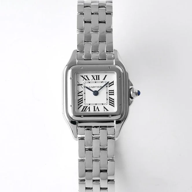 Cartier Watch PANTHERE DE CARTIE 22MM QUARTZ STEEL WHITE DIAL