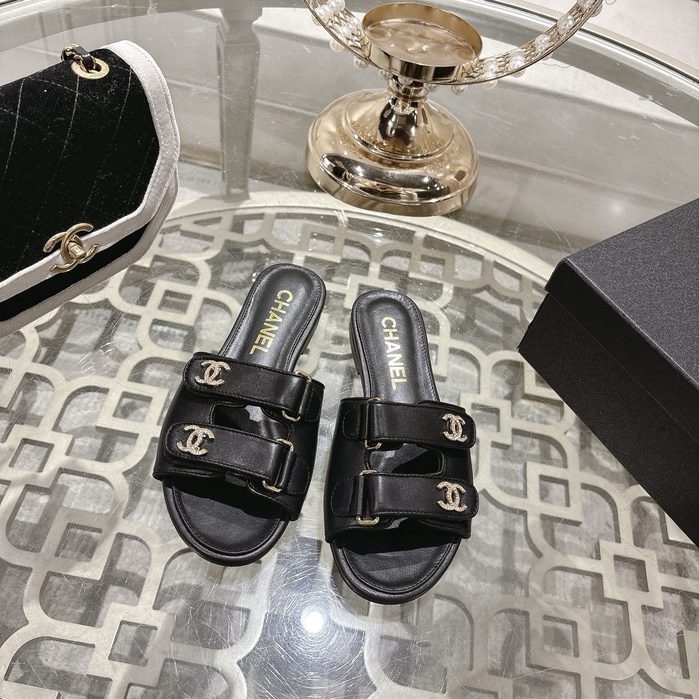 CHANEL CC Spring Flat Sandals