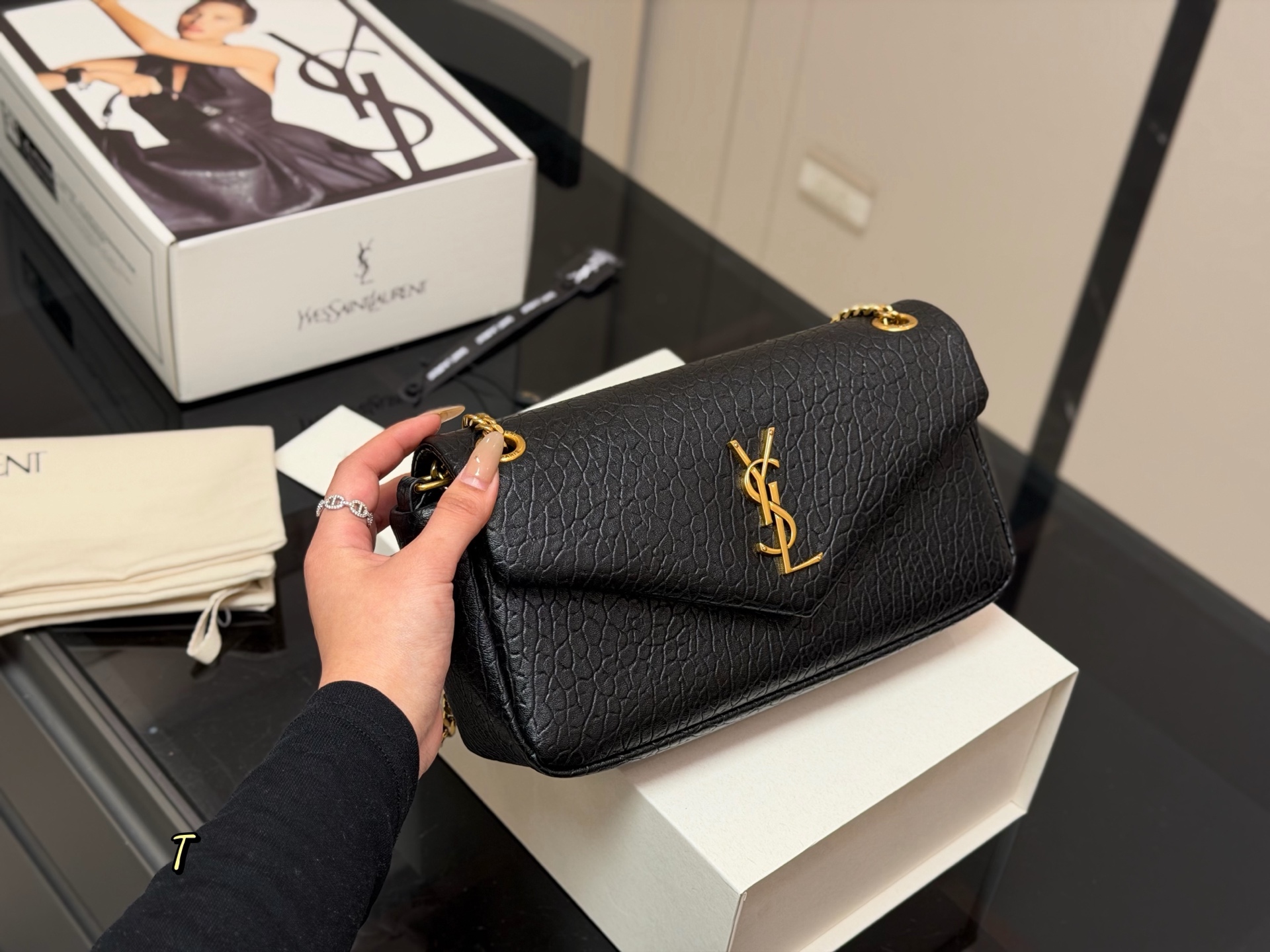 Saint Laurent Large Calypso Shoulder Bag