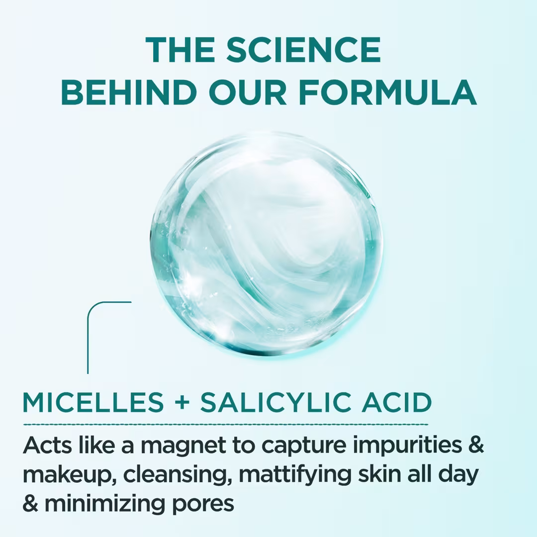 Garnier  SkinActive Micellar Cleansing Water and Makeup Remover with Salicylic Acid