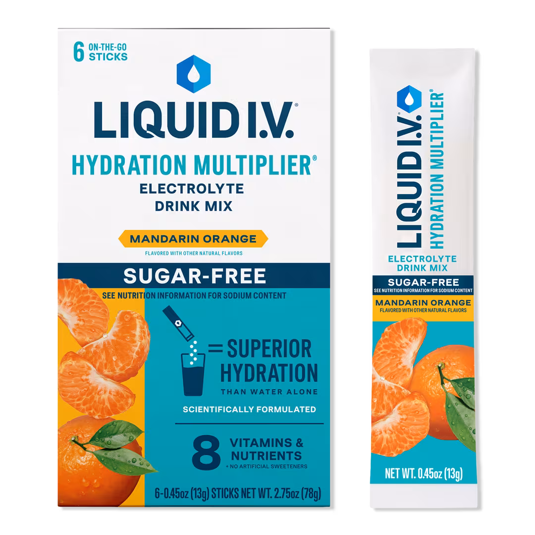 LIQUID I.V.  Hydration Multiplier Electrolyte Drink Mix Sugar-Free Mandarin Orange