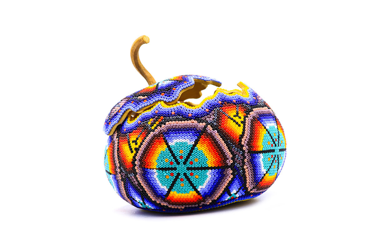 Bule Calabaza Grande - Obra de Arte Huichol